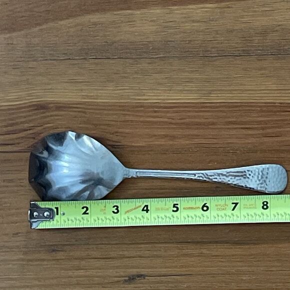 Reed & Barton Olde English Stainless 18/10 Serving Spoon Hammered Heritage Mint - Picture 7 of 15